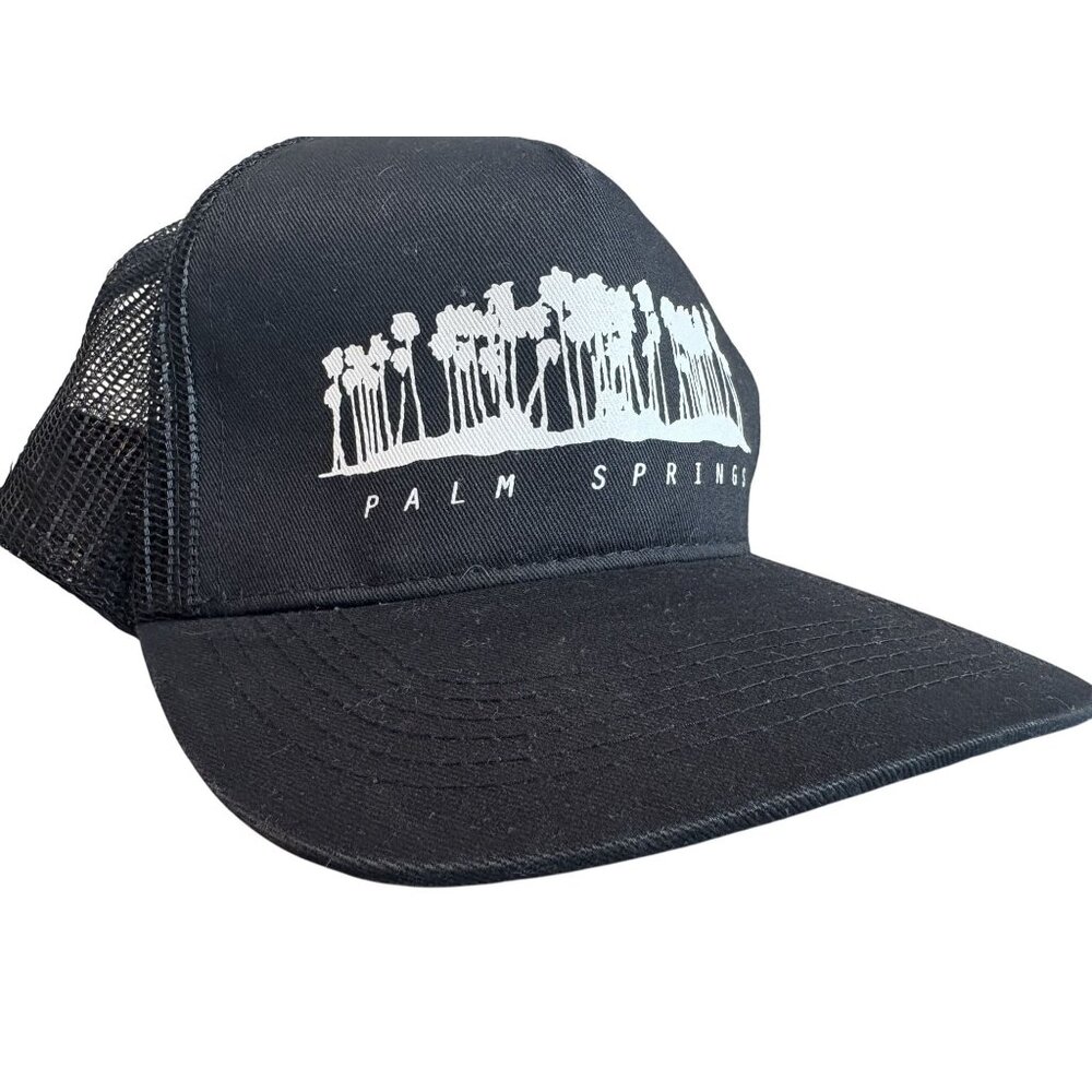 RtA Palm Springs Trucker Hat in Black White